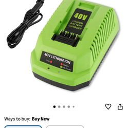 Bakipante 40V Charger Replacement for Greenworks 40 Volt Battery Charger Lithium lon 292 202 292 Compatible with 40V G-MAX Pow
