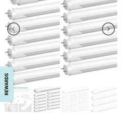 8 Brand New JESLED T8 T12 4 ' LED Type B 24w 6000k 3000LM Double Rows Dual Ends BNIB 