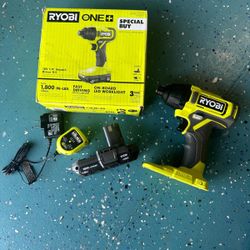 RYOBI ONE+ 18V Cordless 1/4 in. Impact Driver Kit with 1.5 Ah Battery and Charger