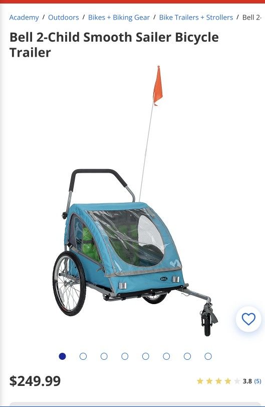 Bell 2 Child Smooth Sailer Bike Trailer