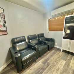 Leather Recliner Sofa