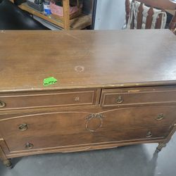 Wooden Dresser W Mirror
