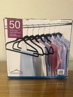 50 Brand New Black Velvet Hangers