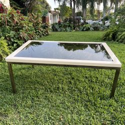 1970’s Smoked Amber Glass Dining Table