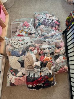5 XL bags of baby girl essentials
