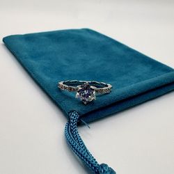 1Carat Moissanite Engagement Ring Size 8 14K Gold Plated