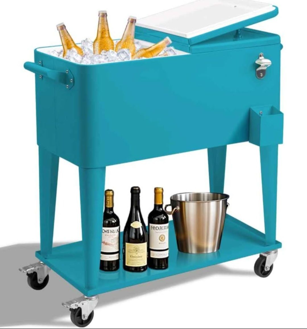 Rolling Ice Cooler Cart