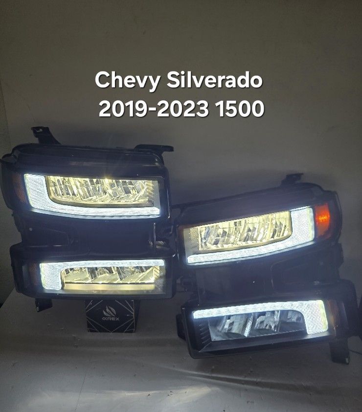 Chevy Silverado 2019-2024 Headlights 1500