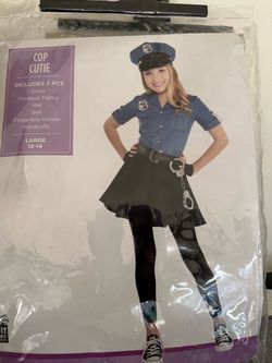 Cop Cutie Girls Halloween Costume Large 12-14