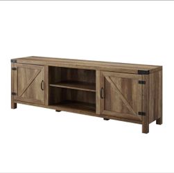 Barn Door 70" Modern Farmhouse TV Stand (W70BDSDRO)