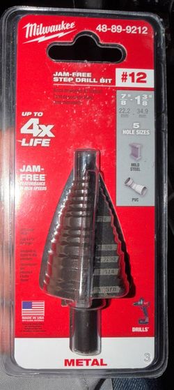 MILWAUKEE STEP DRILL-BIT #12- 7/8”- 1-3/8”. NEW