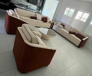 Modern Two-Tone Living Room Sofa Set
