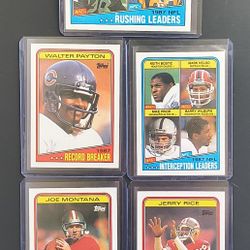 1988 Topps NFL LEADERS AND RECORD BREAKERS 5 Card Bundle