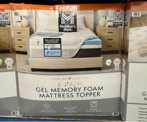 Member’s Mark COOLING PILLOW TOP 4 INCH GEL MEMORY FOAM MATTRESS TOPPER $99.99