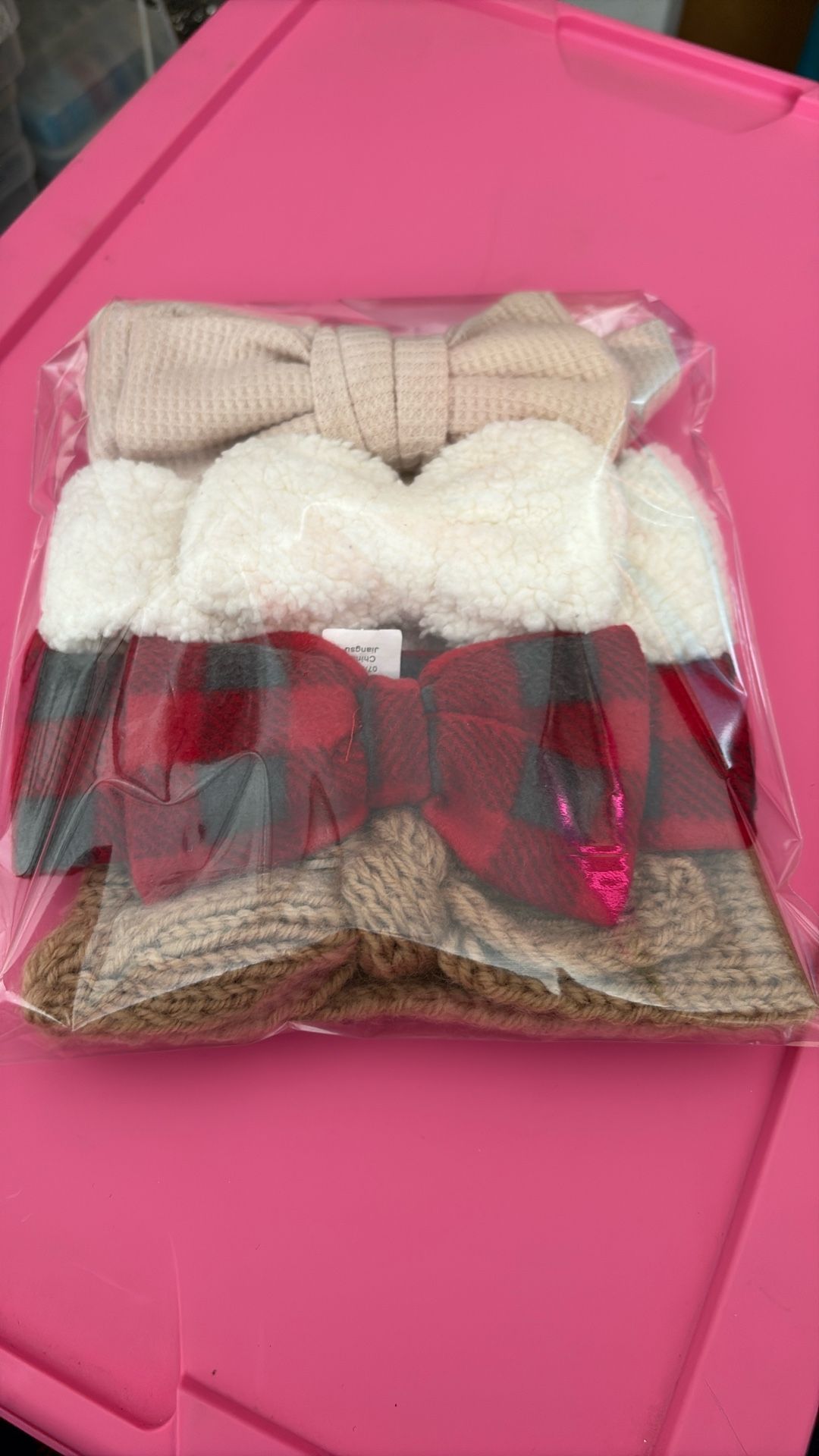 Bags Of Baby Headbands And Hats