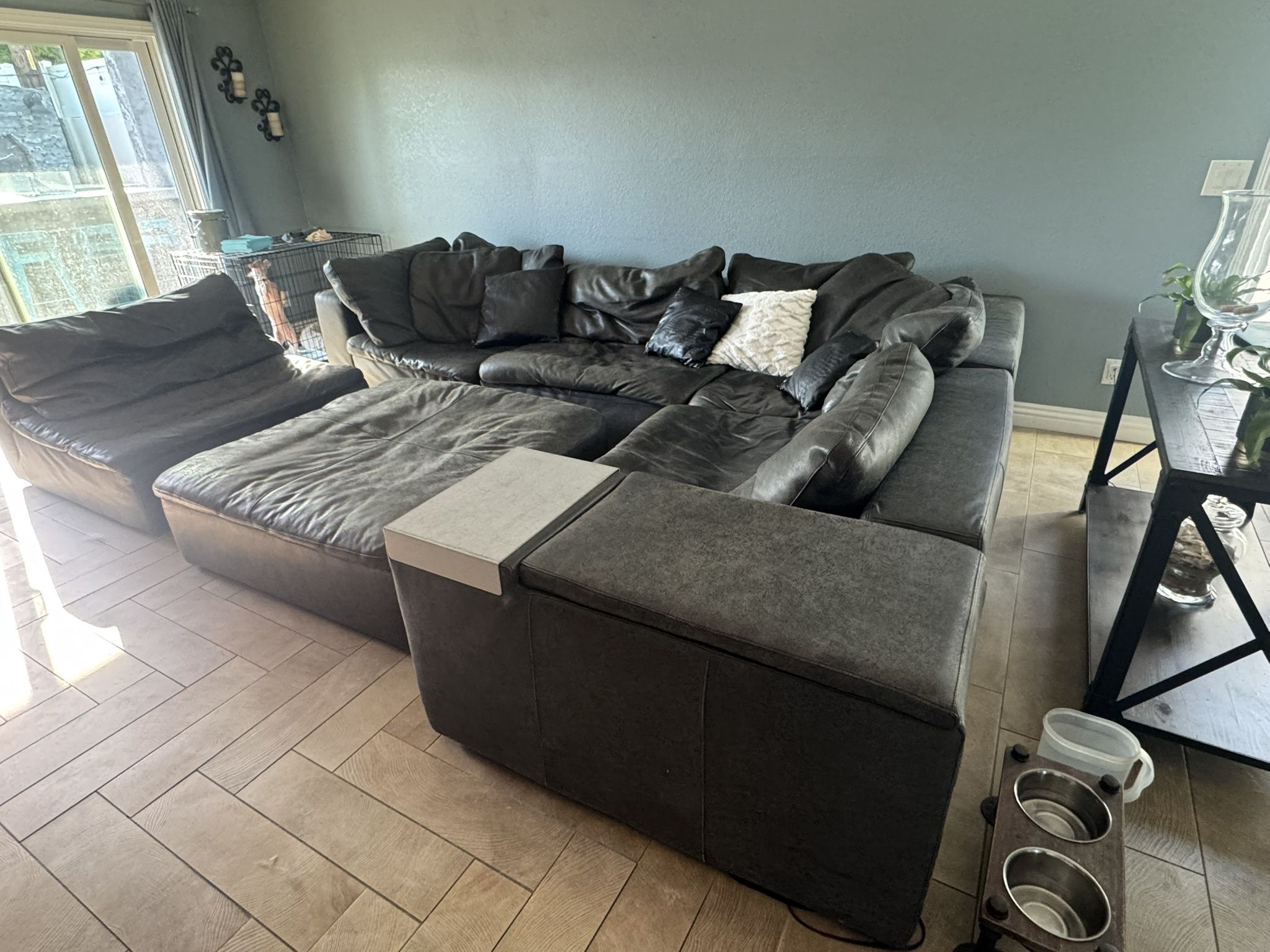 Genuine Large Leather Sofa