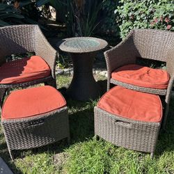 Patio Furniture, Great Condition No Cracks In Weather, Resistant, Plastic Rattan, See My Profile For More Outdoor Furniture