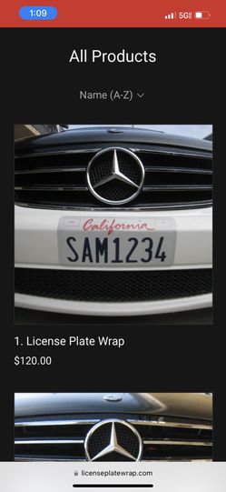 License Plate Wrap