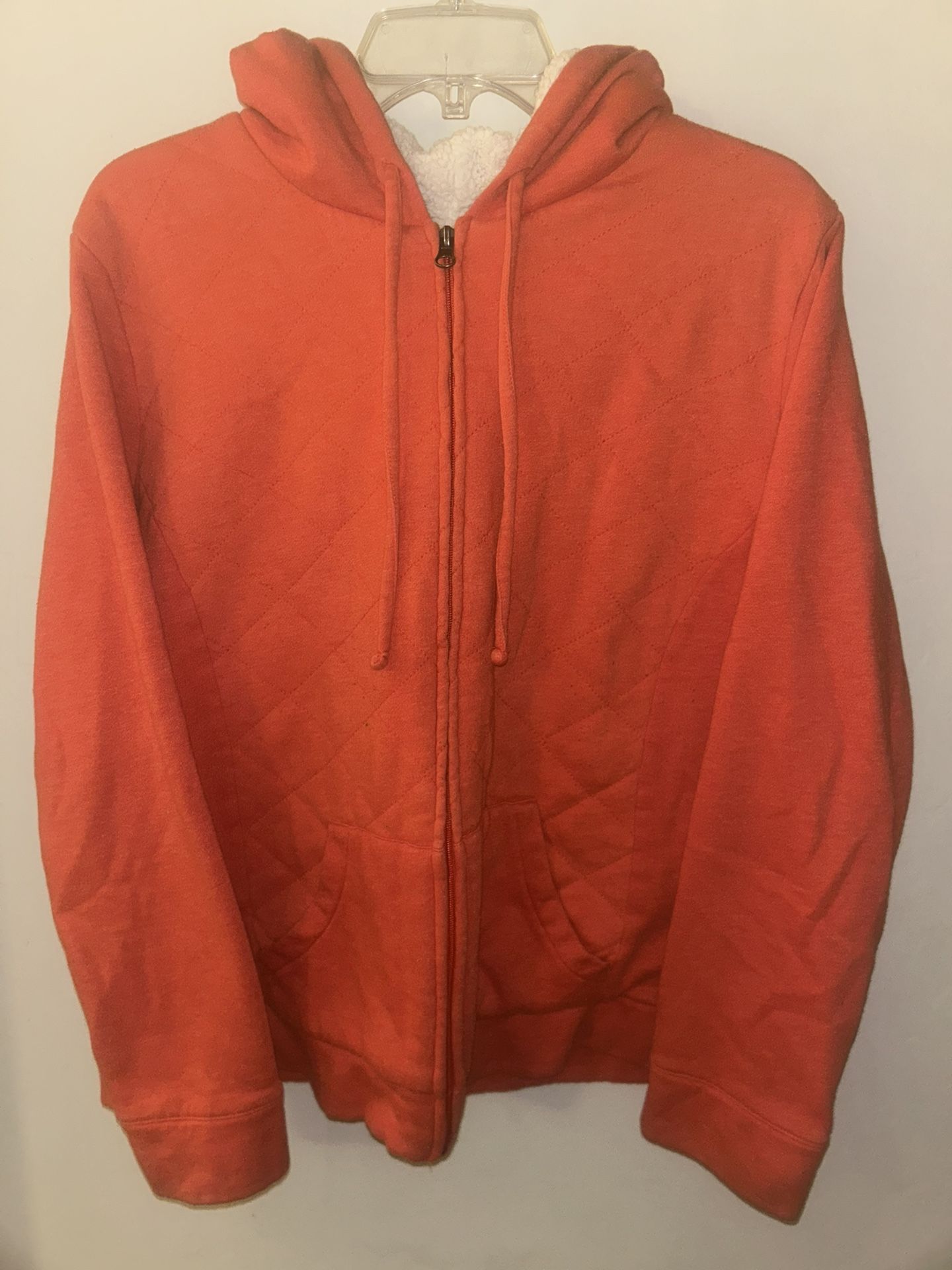 Women’s Orange Hoodie Jacket Size XL