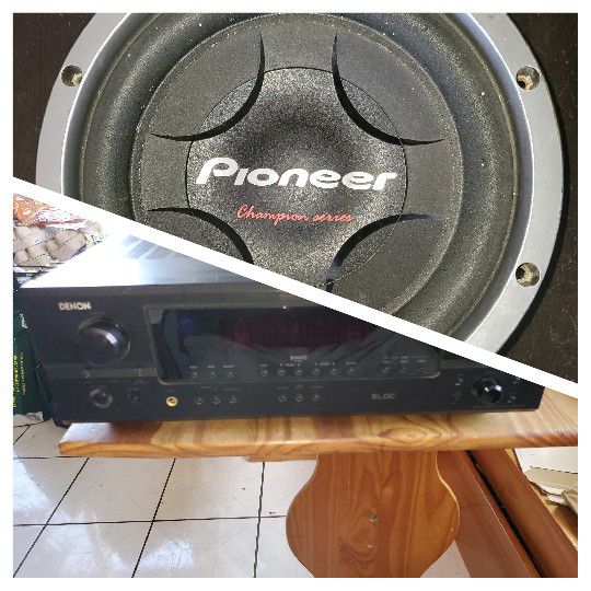 Trade, Trade, Trade Pioneer 12inch Subwoofer and Denon Receiver 