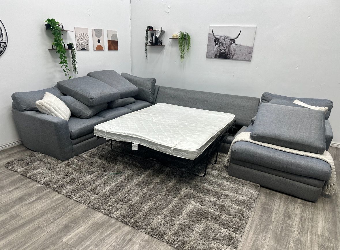Sectional Couch Pull Out Bed - Free Delivery 