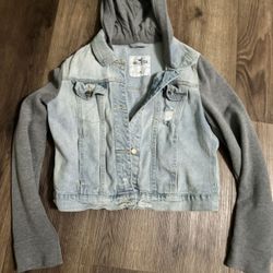 Hollister Layered Fleece - Denim Jacket $ 15