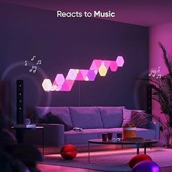 Nanoleaf shapes full wall light set.