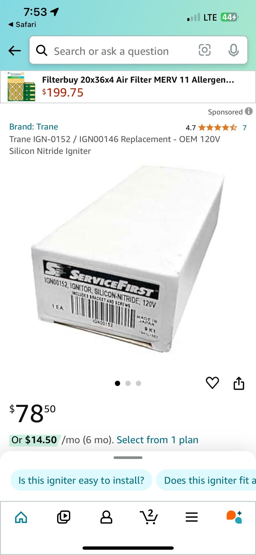 Trane Ignitors OEM