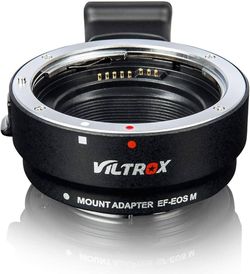 VILTROX EF-EOS M Lens Mount Auto Focus Adapter, Compatible with Canon EF/EF-S Lens to Canon EOS M (EF-M Mount) Mirrorless Camera Body EOS M100 M50 M3 