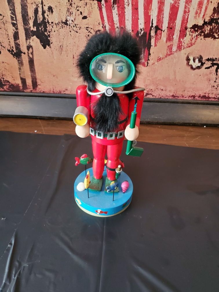 Nutcracker village wooden scuba
