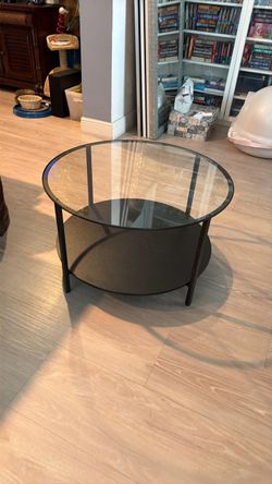 Glass coffee table
