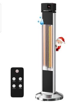 Patio Heater, Outdoor Backyard Garden Porch Infrared Deck Electric heater, Portable Carbon