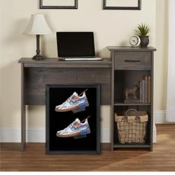 Shoe Display Case Memorabilia Display Case Shoe Wall Mount Wooden Sneaker Cabinet for Football Basketball Baseball Sports Shoes Display 