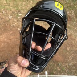 Wilson Pro Stock Umpire Helmet, specifically recognized as a high-tensile steel wire cage mask designed for professional baseball