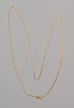 18K Yellow Gold Cuban Link Chain Necklace 1.4mm 23.5”