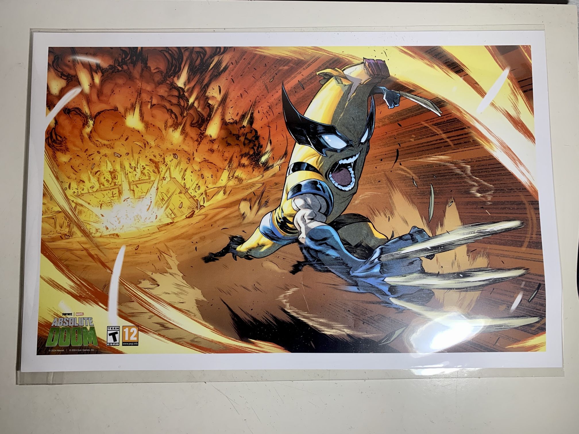 Fortnite Peelverine Peely Wolverine Absolute Doom Marvel X-Men Banana Print LA Comic Con 11x17