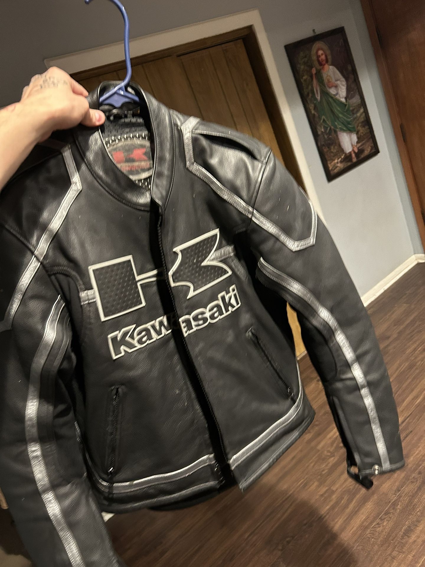 Kawasaki Leather Padded Jacket