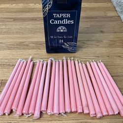 Pink Taper 10” Candles