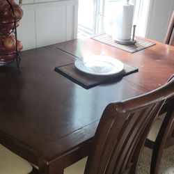 Wooden Dining Table Set 4 Chairs