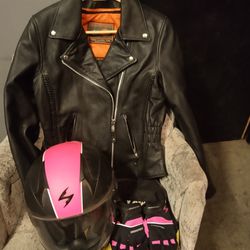 Women's Riding Jacket ,Gloves,Helmet