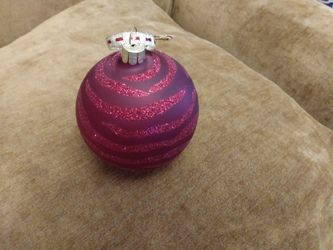 Tiger striped christmas ornament glass