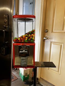 Vintage Candy/gum Machine With Double Stand