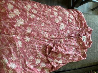 Pink tropical button down.