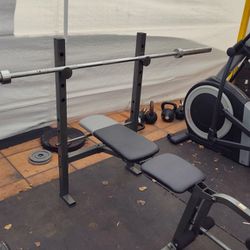 Weight Bench And Bar!
