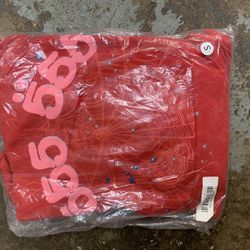 Red SP5DER HOODIE 