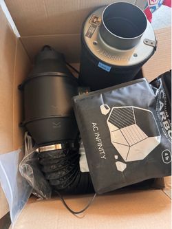 Gently used AC Infinity Cloudline A4 system with carbon filter and 4” ducting