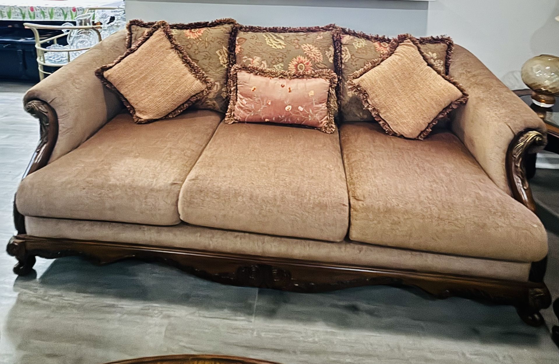 Maharaja Sofa Set ..3 Piece, 2 Piece & 1 Piece Full Set With Cushions..