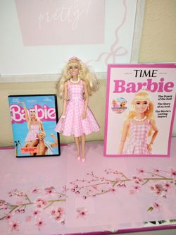 Barbie movie doll, movie and magazine bundle