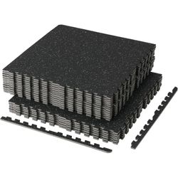 Mikolo Puzzle Exercise Mats, 0.56" Thick 48 Sqft 12pcs Rubber Top High Density EVA Foam Home Gym Floor Mats