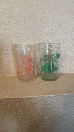 Vintage Glass wear Flintstones 